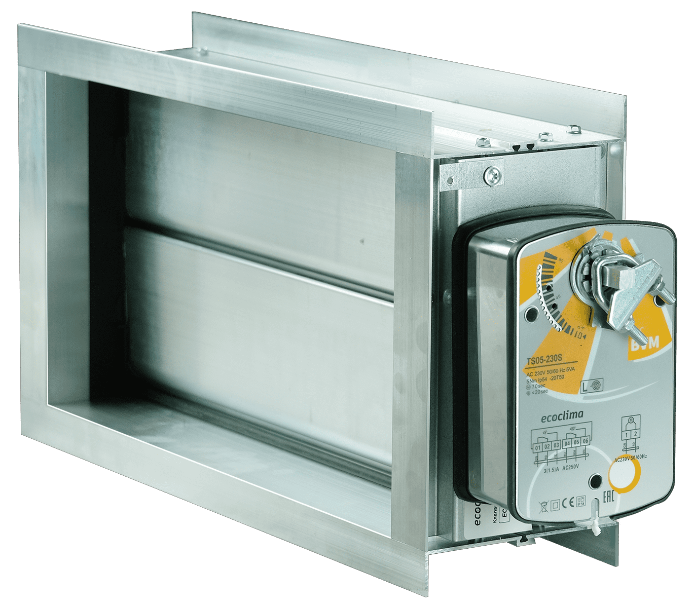 Клапан с приводом Ecoclima Pro Vent ECT VAL-T 400x200+P220